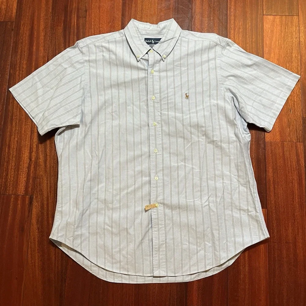 Vintage Ralph Lauren Shirt Mens Extra Large Classic Fit Oxford Flesh Pony FLAWED